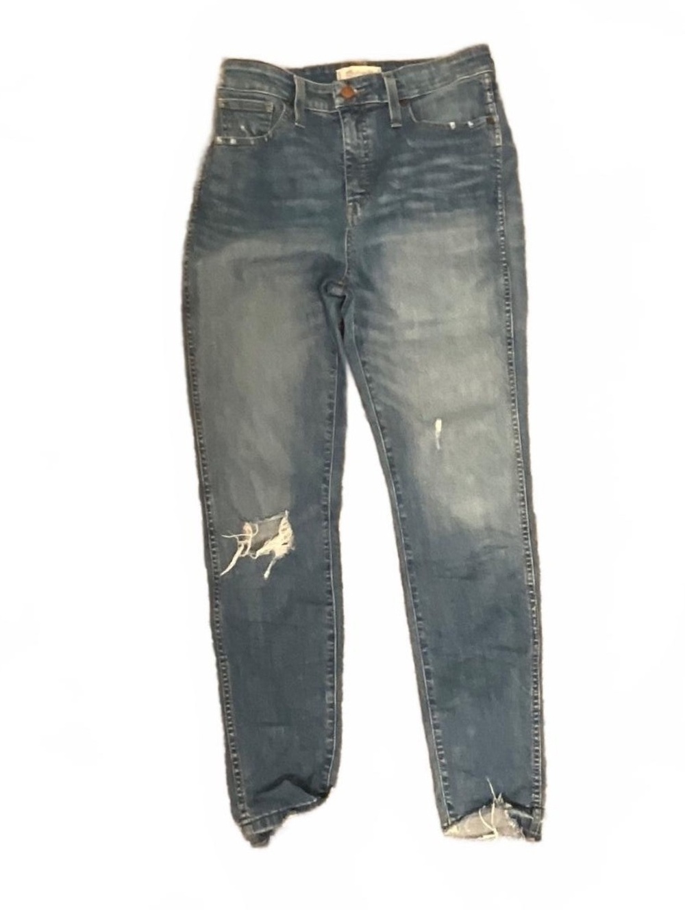 Madewell Light Wash Frayed Hem Jeans